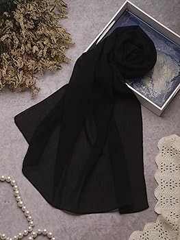 Turkish  Lawn Plain Hijab with tassels